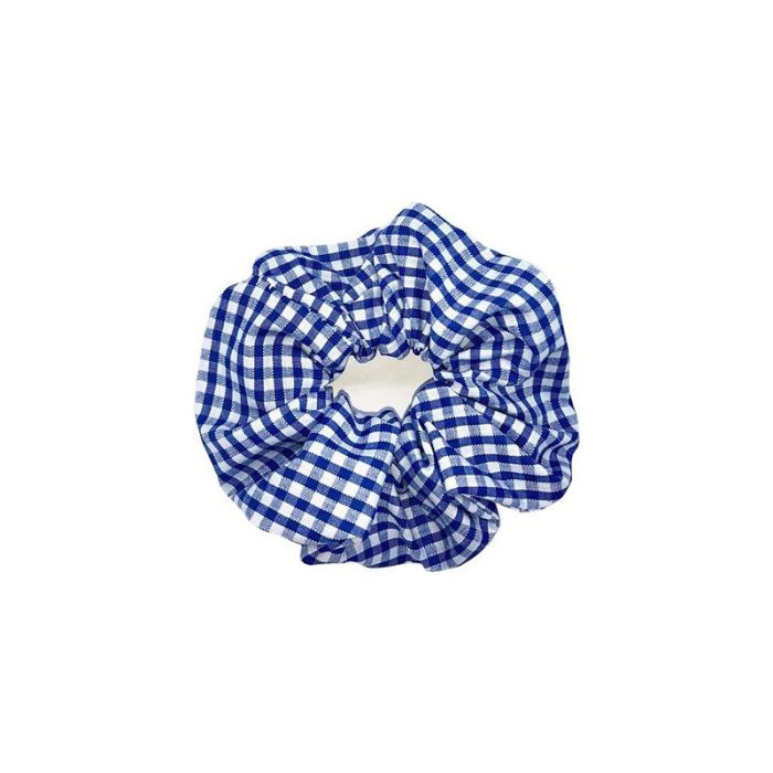 GINGHAM SCRUNCHIE-NAVY