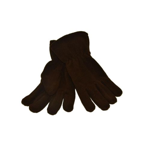 FLEECE GLOVES - BROWN