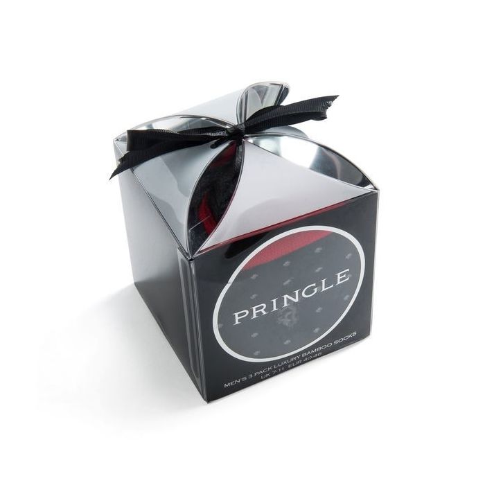 PRINGLE SOCKS PACK OF THREE - GIFT CUBE 