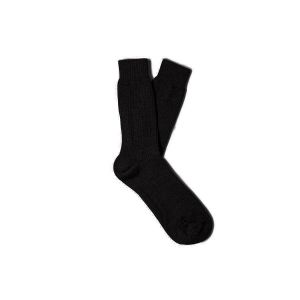 WOOL RICH SHORT SOCKS PACK OF TWO - BLACK
